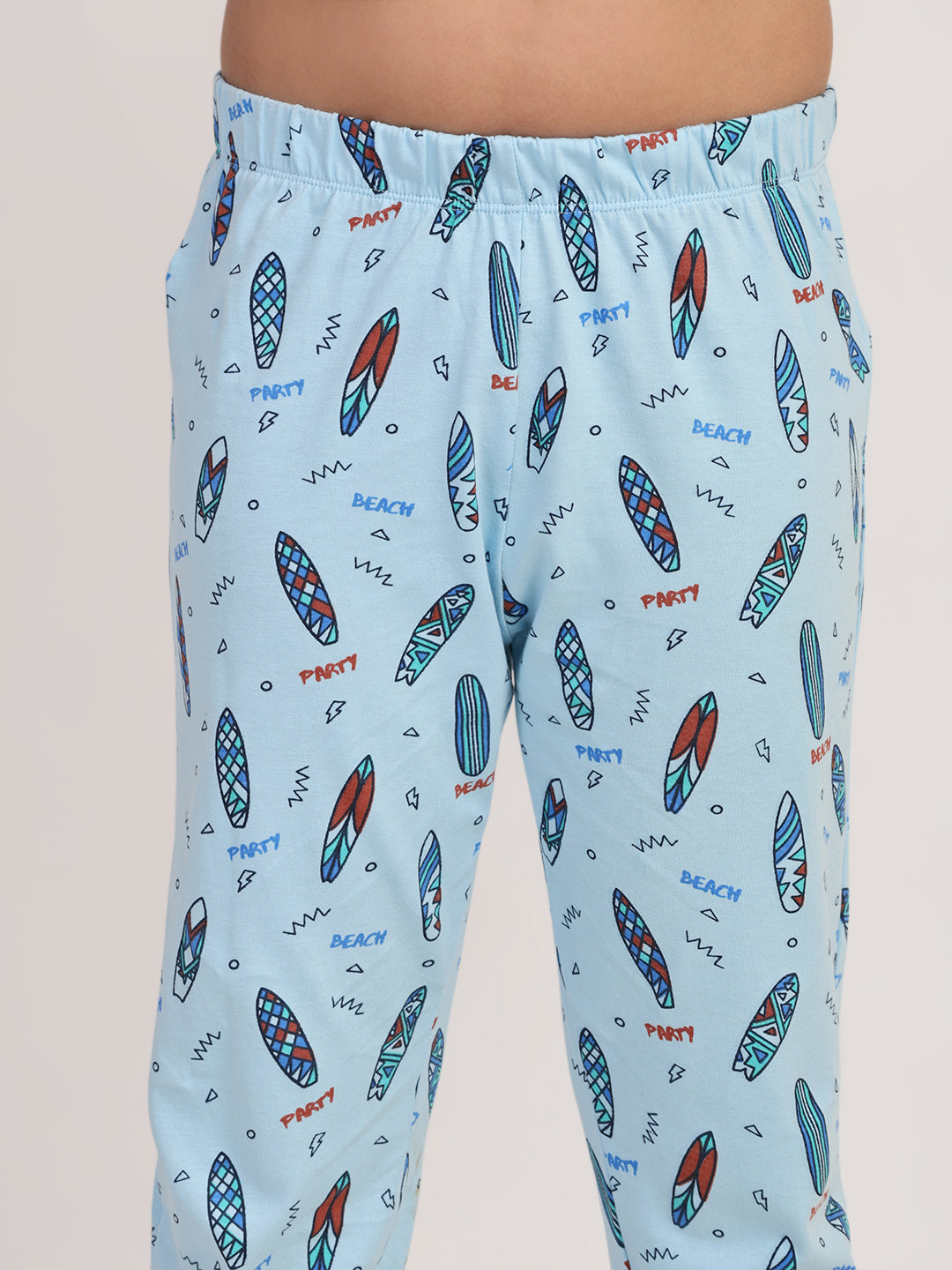 REBORN - Boys 2 piece printed jogger lounge set- SKY Blue