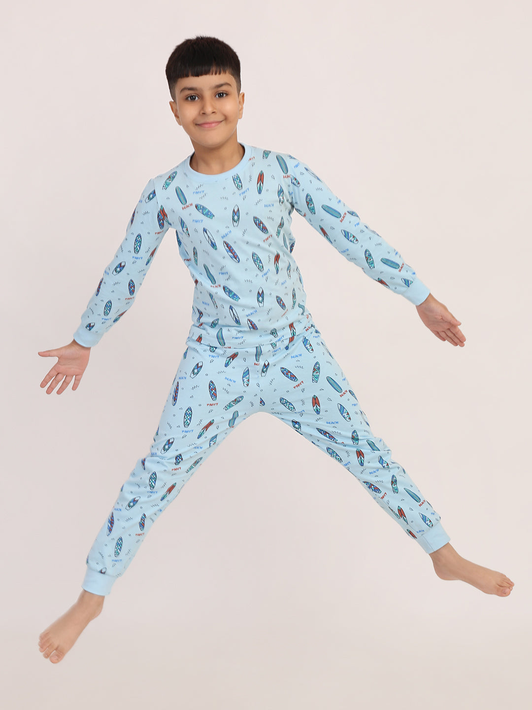 REBORN - Boys 2 piece printed jogger lounge set- SKY Blue