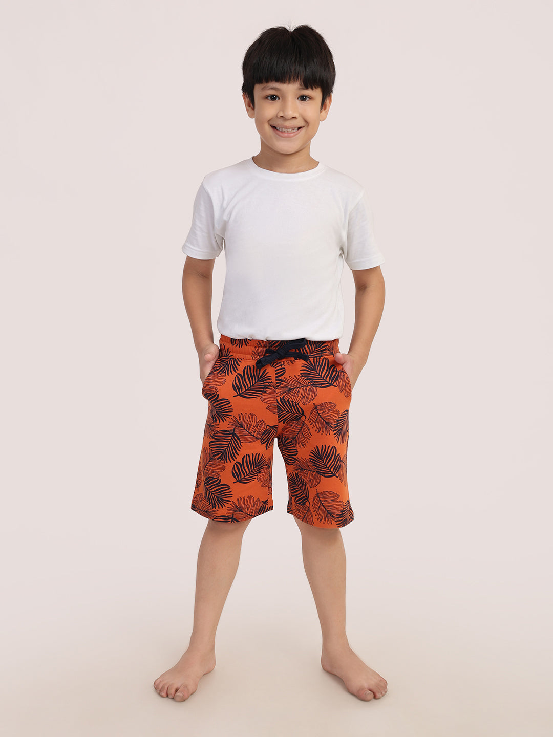 REBORN - Boys 1 piece printed jogger -Rust