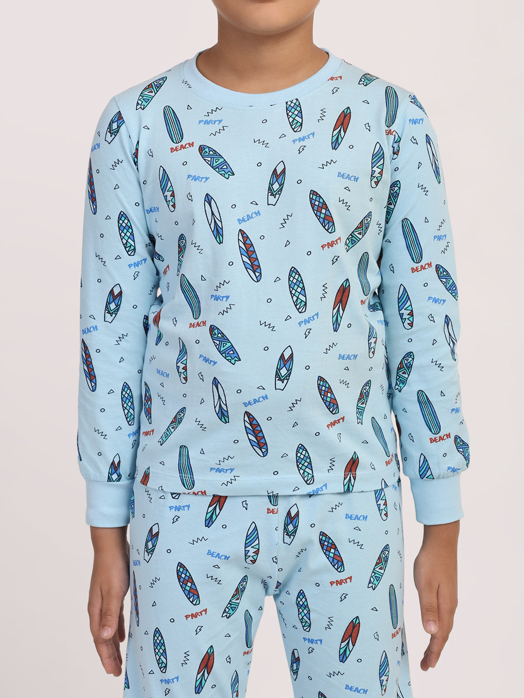 REBORN - Boys 2 piece printed jogger lounge set- SKY Blue