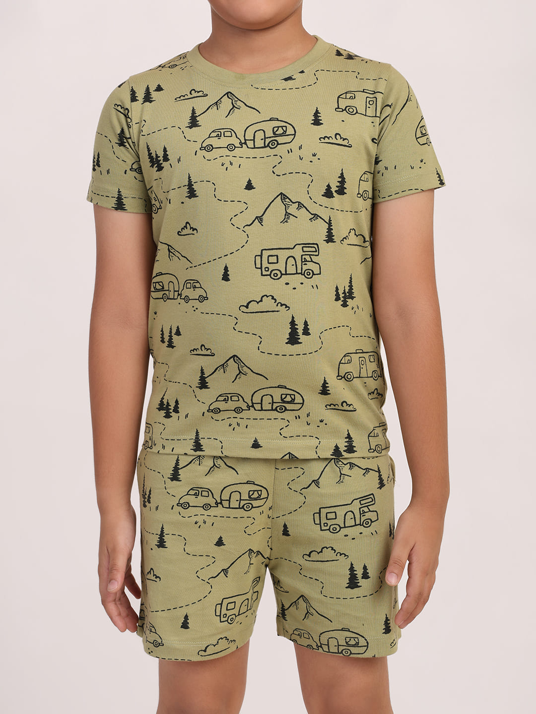 REBORN - Boys 2 piece T-Shirt & Short -set- Sage
