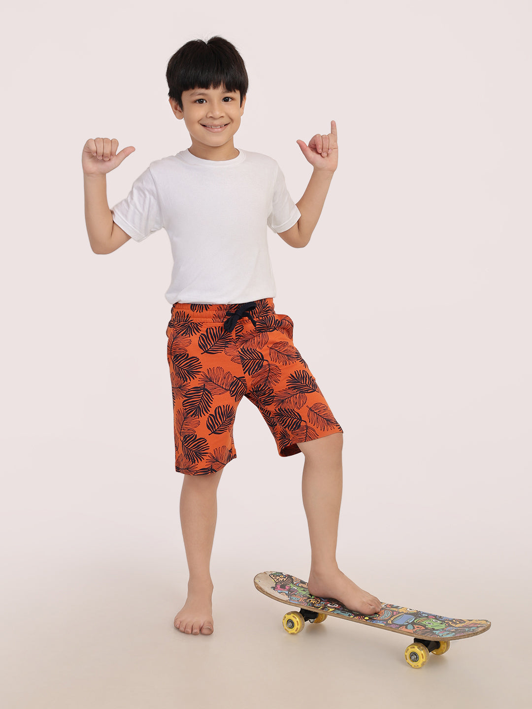 REBORN - Boys 1 piece printed jogger -Rust