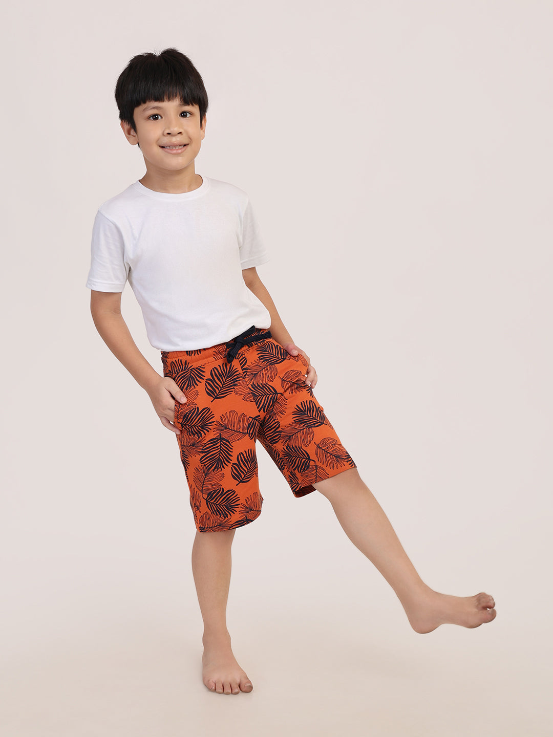 REBORN - Boys 1 piece printed jogger -Rust