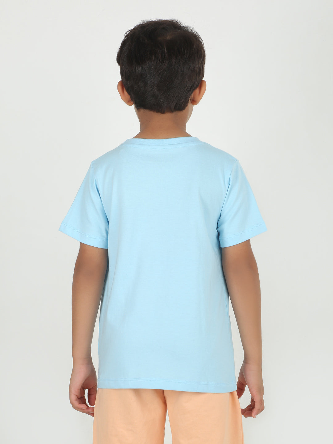 REBORN -Boys Cotton T-shirt Printed - Sky Blue
