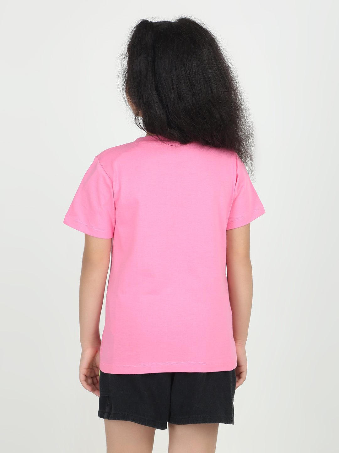REBORN -Girls Cotton T-shirt Printed - Pink