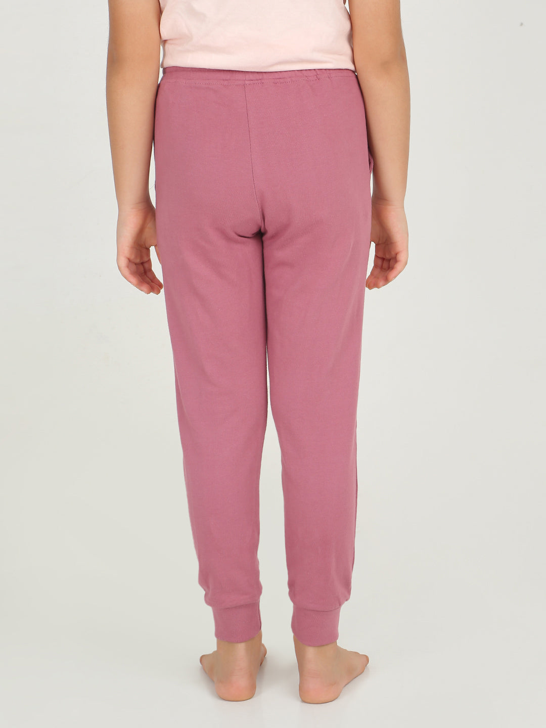 Reborn X The Smurfs - Girls cotton fleece Jogger- Mouve