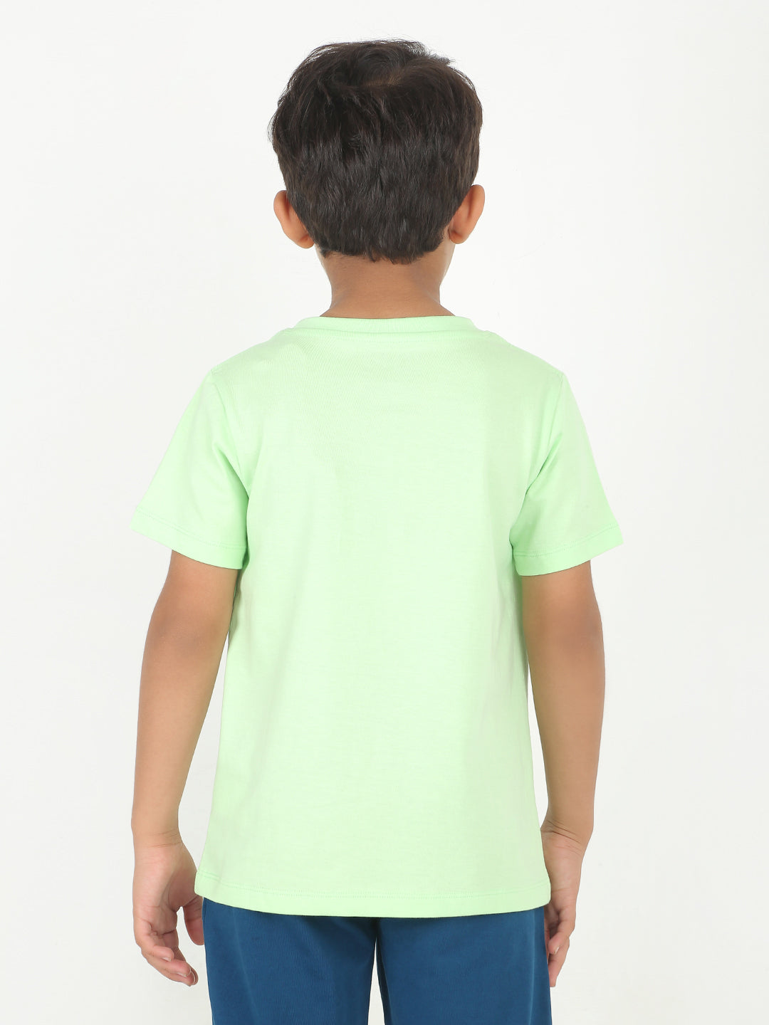 REBORN -Boys Cotton T-shirt Printed - Pistachio Green