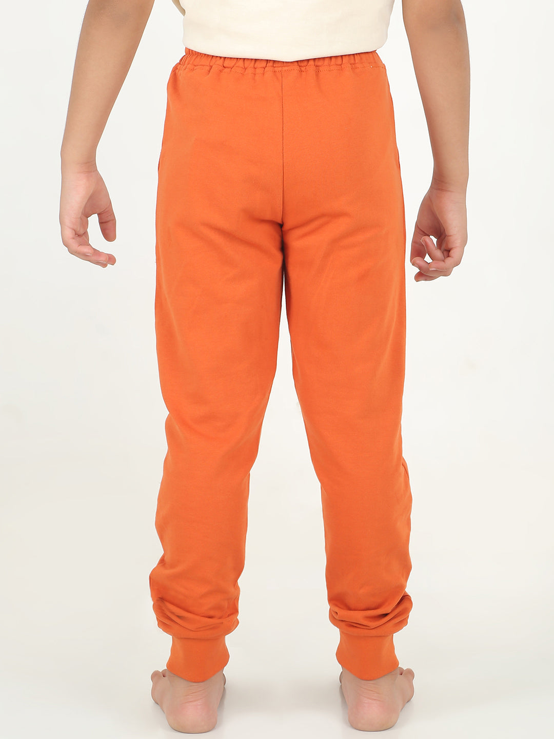 REBORN - Boys Printed cotton fleece Jogger - Rust