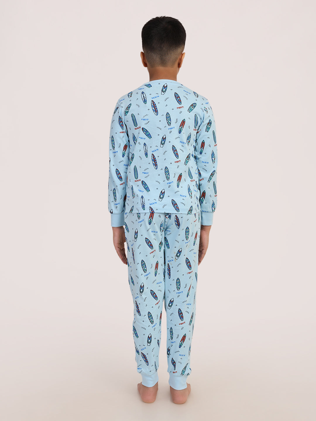REBORN - Boys 2 piece printed jogger lounge set- SKY Blue