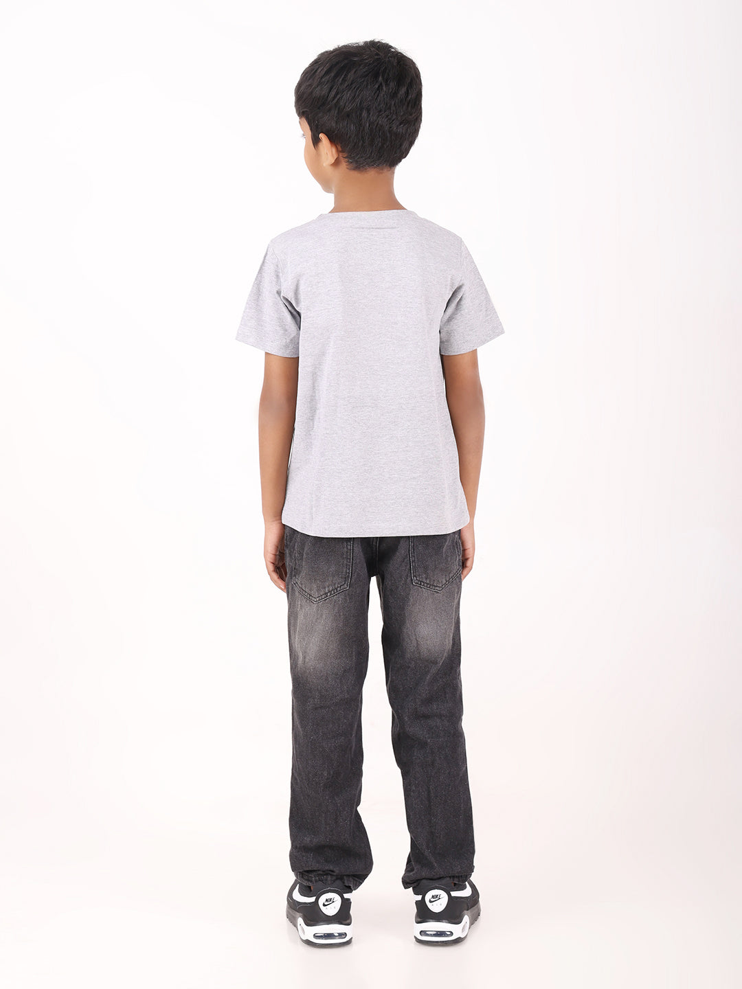 REBORN - Boys 1 piece chest printed T-shirt-Grey