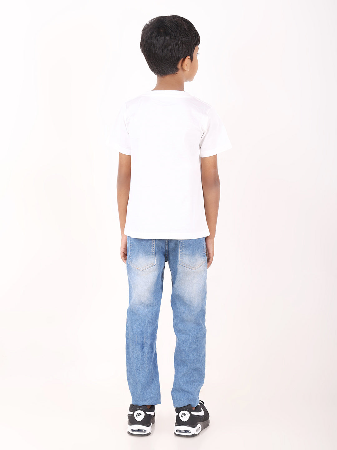 REBORN - Boys 1 piece chest printed T-shirt-Grey Melange