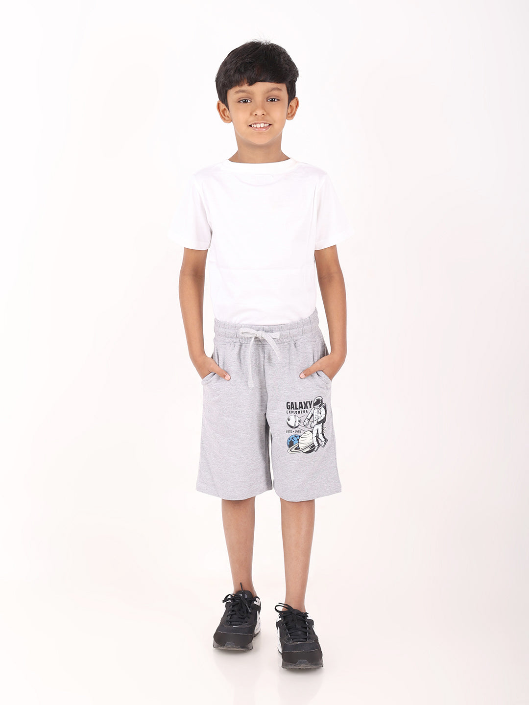 REBORN - Boys 1 piece printed jogger - Grey Melange