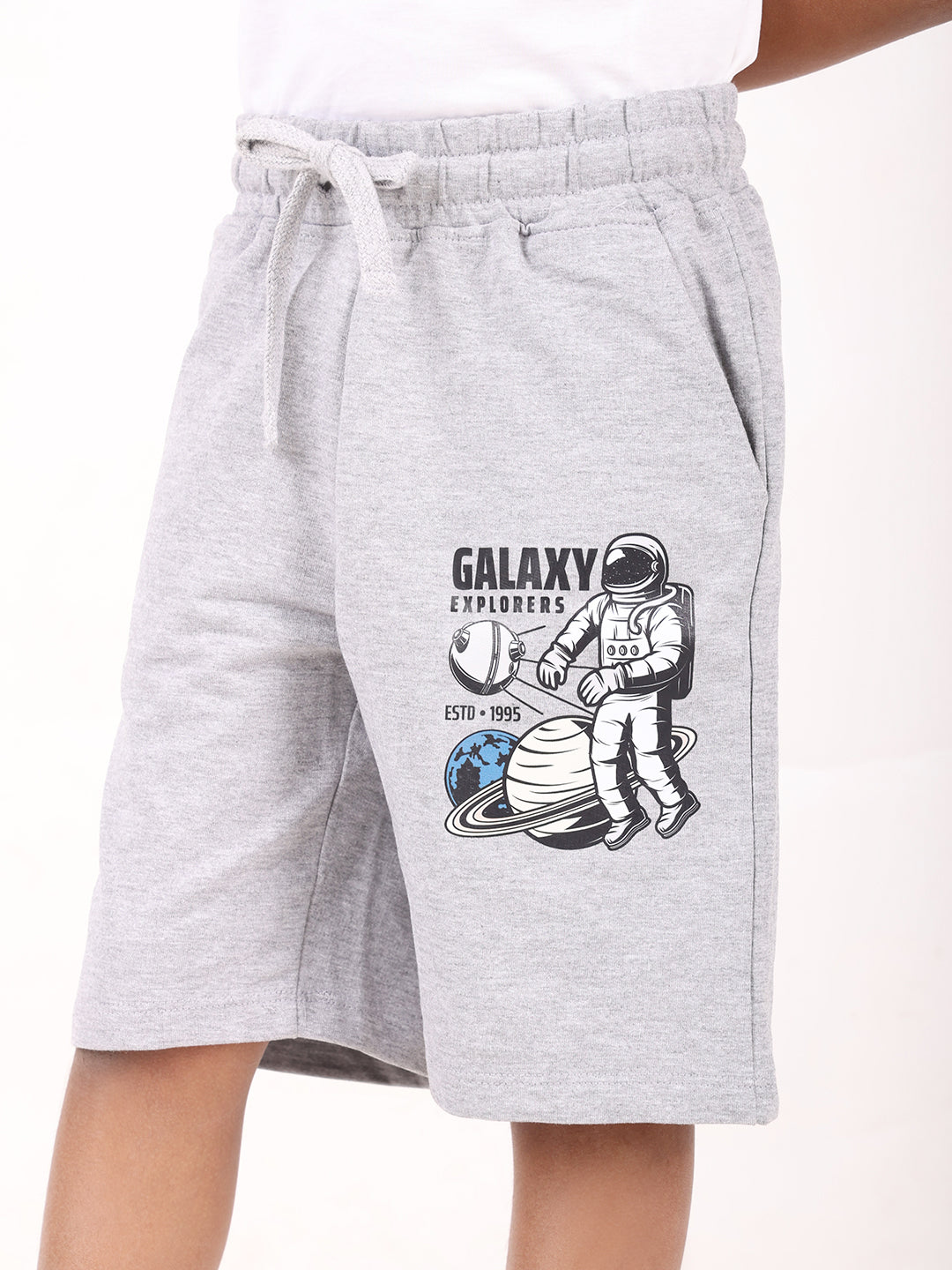 REBORN - Boys 1 piece printed jogger - Grey Melange