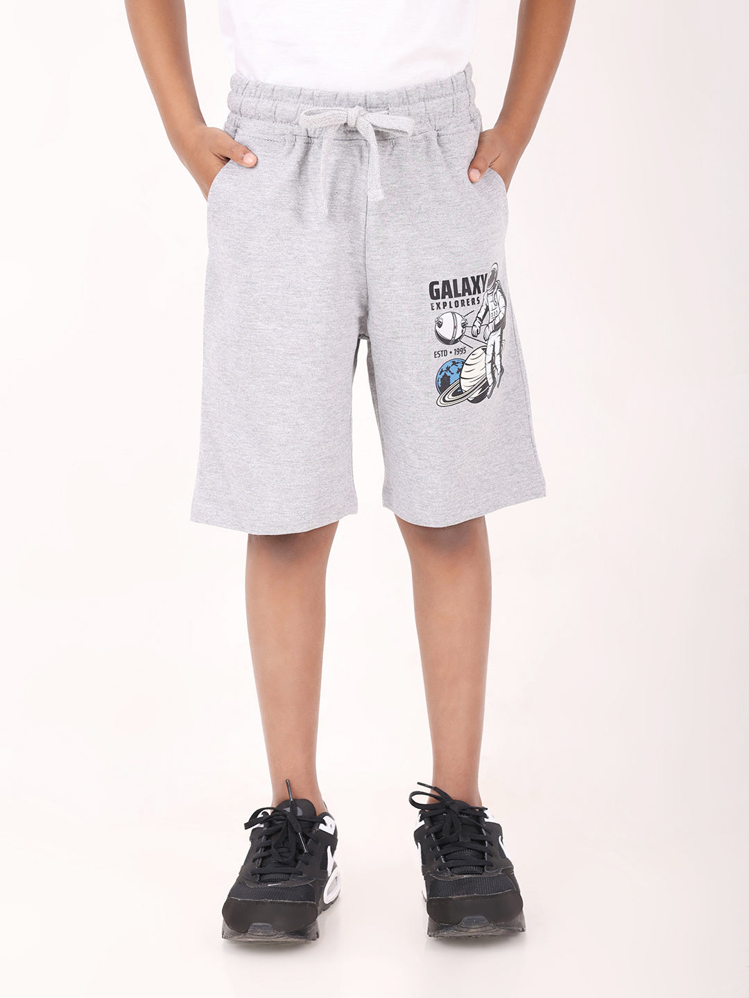 REBORN - Boys 1 piece printed jogger - Grey Melange